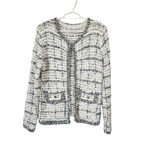 Sioni Cream Tweedy Knit Jacket Medium